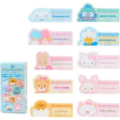 (店+)【SANRIO 三麗鷗】三麗鷗 壓克力姓名牌 別針 徽章 胸針 藍盒-大耳狗 人魚漢頓 雙子星 貝克鴨 茉莉兔 泰迪熊許願兔 蛋黃哥