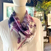 50公分見方_silkscarf_ Feel the wind 圖騰絲巾 ChristalART
