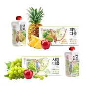 【韓味不二】韓國100%葡萄蘋果汁100ml*20入禮盒X1盒(送禮推薦/節日禮盒/春節禮盒)