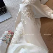 【晴天.Studio】🔥女裝新中式刺繡緞面半身裙國風魚尾裙子