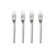 【ZWILLING 德國雙人】Minimale古典工業風甜點叉4件組-現代銀(德國雙人牌集團官方直營)