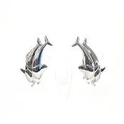 【日本直送 二手美品】Georg Jensen 喬治傑生 海豚造型耳環 Arne Malinowski 129 銀 925