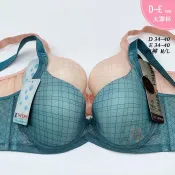 停產特價 MIT帕爾堤絲格紋內衣【D/E 34~40】1987網紗版超包覆大罩杯 大尺碼胸罩 另有內褲 天天雜物購