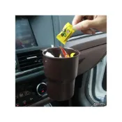 (店+)逸品汽車百貨 車用多功能垃圾桶 置物桶 杯架垃圾桶 雜物桶 筆筒 收納桶 零錢桶 置物盒 收納盒 可夾出風口 門邊