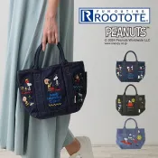 嘻嘻日貨🐾 現貨 日本 ROOTOTE 刺繡托特包 SNOOPY 環保棉 肩背包 手提包 丹寧風 牛仔包 便當袋 帆布包