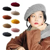 【匠心選品】秋冬羊毛貝雷帽(貝蕾帽 畫家帽 毛呢帽 南瓜帽 保暖帽)