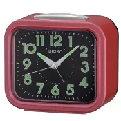 大高雄鐘錶城 seiko SK037 精工 響鈴 靜音 貪睡鬧鐘-紅 9.3X10.5cm (QHK023R)｜樂天領券現折★全館特惠中★指定刷卡回饋10%
