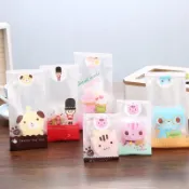 ✿禎巧妙✿ 台灣現貨 包裝袋 （ 送封口貼 ）超可愛卡通磨砂半透明曲奇袋 點心袋 餅乾袋 麵包袋 糖果袋烘焙包裝牛軋糖袋