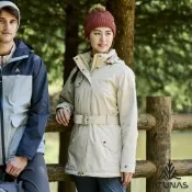 【ATUNAS 歐都納】女款都會GORE-TEX 2L石墨烯纖維單件式外套A1GT2512W奶茶/防水/防風/透氣/都會休閒