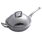 WMF 德國 316 不鏽鋼單柄炒鍋 32cm 鍋 炒鍋 中華炒鍋 (電磁爐 IH爐可用)