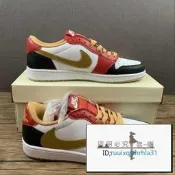 【可開統編】La31# Travis Scott x Jordan 1 Low 白紅 倒鉤 男女款 DM7866-003