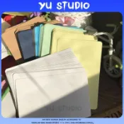 YUSTUDIO 圓角DIY空白明信片水彩卡片紙 單詞卡手繪賀卡牛皮紙彩色卡片白卡