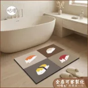 可客製+瞬吸速乾 日式卡通矽藻土地墊 浴室止滑墊 吸水地墊 珪藻土軟地墊 門口地墊 浴室地墊 防滑地墊 腳踏墊 廁所地墊