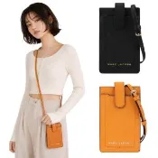 【MARC JACOBS】經典荔枝紋皮革迷你斜背手機包｜輕巧側背包