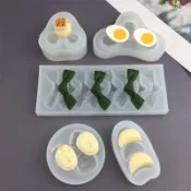 模擬食物 迷你燒賣 荷包蛋 餃子 麵條 模具 粘土捏捏模具巧克力蠟燭模