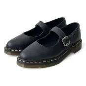 Dr.Martens 馬汀 ELPHIE MJ 荔枝紋軟皮尖頭瑪莉珍鞋 女 休閒真皮馬丁娃娃鞋 平底芭蕾舞鞋 橫帶單扣淑女鞋 40685001