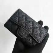 (店+)新品 免運 經典菱格小香風女士卡包時尚羊皮真皮名片夾翻蓋信用卡零錢包