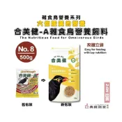 (店+)新合美健-A No.8號 雜食鳥營養飼料500g 雜食鳥營養飼料 八哥九官鳥白頭翁野鳥雀鳥 合美健 8 鳥飼料 典贊創意