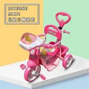 BIKEONE MINI1 12吋音樂兒童三輪車腳踏車 多多功能親子後控可推騎三輪車