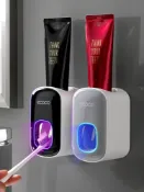 協貿國際日用品生活9館 ecoco 全自動擠牙膏神器吸壁掛式擠壓器套裝家用免打孔牙刷置物架