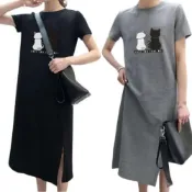 (店+)【Everyday select】大尺碼牛奶絲寬鬆休閒洋裝L~3XL