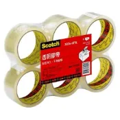 3M Scotch 封箱膠帶 OPP透明膠帶 48mm x 90y 6捲/束 3036-6