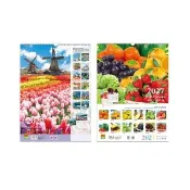 【珠友】2027年4K吊掛式月曆/直式(大掛曆/365天計劃表/農曆/年曆/壁掛行事曆/風景/水果-直式)