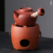 協貿國際日用品生活館 潮州砂銚壺紅泥炭爐小火爐跳蓋煮茶壺功夫戶外家用圍爐煮茶燒水壺