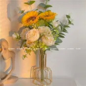 【台灣出貨】🌼北歐向日葵牡丹仿真花假花室內客廳裝飾花擺件餐桌花擺設乾花花束居家裝飾  仿真花 拍照道具 人造花