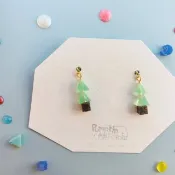你好彩色系列-糖果小松樹 耳飾/耳釘
