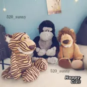 🐵品質好貨🐵 小紅書同款卡通動物老虎獅子金剛猩猩大象斑馬公仔娃娃玩偶小布娃娃 幼兒園睡覺抱枕陪睡娃娃安撫娃娃女生生日