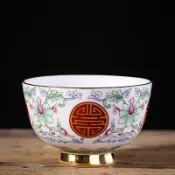 琺瑯彩 手繪 茶杯 品茗杯 功夫茶具 女主人杯 聚香杯 聞香杯 彩繪 茶碗 小號 茶道專用