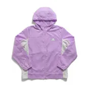 (店+)【adidas 愛迪達】ADIDAS 外套 W BL WB 紫色 連帽 防曬 風衣外套 女 HP1990