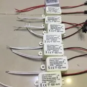電壓110V驅動恆流隔離電源附外殼塑膠盒1W-3W-7W-12W-20W-36W吸頂燈改裝LED燈泡DIY飛利浦