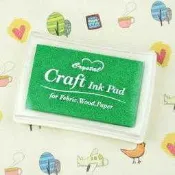 ❤正韓國現貨❤ [特] Funnyman~ Crystal craft ink pad 防水油性印泥.布用印泥~ 18Thyme 草綠色