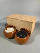日苯舶來日向特製蛤碁石雪印月印實用印33號高階圍棋子2059