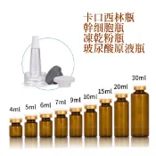 【威購】台灣出貨 2ml 5ml 8ml~30ml 玻璃卡口瓶 西林瓶 醫用瓶 拉管瓶 精華液瓶 瓶瓶罐罐 分裝瓶