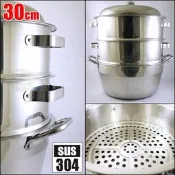 《好媳婦》『不銹鋼蒸籠30cm』#304厚料,適用大同電鍋15人份，單購2層蒸籠+1上蓋~蒸鍋/炊具