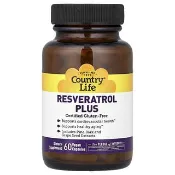 【iHerb】鄉村生活, 白藜蘆醇 +，60 粒全素膠囊