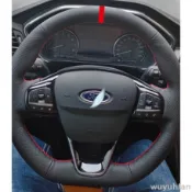 免運 適用於Ford Fiesta方向盤套手縫 Focus Kuga Hatchback Focus ST定制方向盤套全