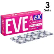【DOKODEMO】SS製藥 【3入組】白兔牌 EVE A錠 EX 止痛藥 40粒【指定第2類醫藥品】