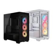 米特3C數位 Corsair 海盜船 3500X 全景玻璃透側 E-ATX機殼 黑/白 附RS120R風扇*3/附LX120R風扇*3