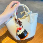 FanxingPU模擬水果草莓奶油蛋糕鑰匙扣掛飾創意食玩包包鑰匙鏈禮品個性