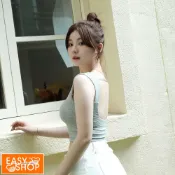 【EASY SHOP】Banana Pie-BRA TOP即刻爆乳露背涼感衣-月灰