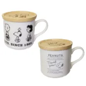Kamio Snoopy 陶瓷馬克杯&木質杯蓋組 370ml 史努比