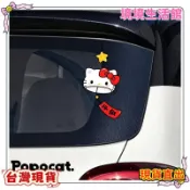 台灣出貨~小貓風鈴汽車門貼擋風玻璃貼車用遮擋劃痕貼三角窗貼裝飾喜慶車貼M