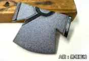 【台灣禮品館】懷舊台灣 客家服飾杯墊-A款(黑領藍袖)