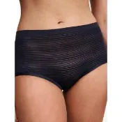【Chantelle 仙黛爾】Soft Stretch Stripes.專櫃 涼感 無痕 高腰女內褲 黑特.20D70_011(超彈力.超透氣觸感)