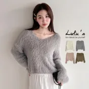 LULUS/現貨66折/千金毛海V領上衣４色【A01250950】軟毛 水貂毛 針織衫 251112