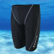 喜挖2店 班菲品牌 新款仿鯊魚皮 中腿競賽男士泳褲 男泳衣平角五分游泳褲
